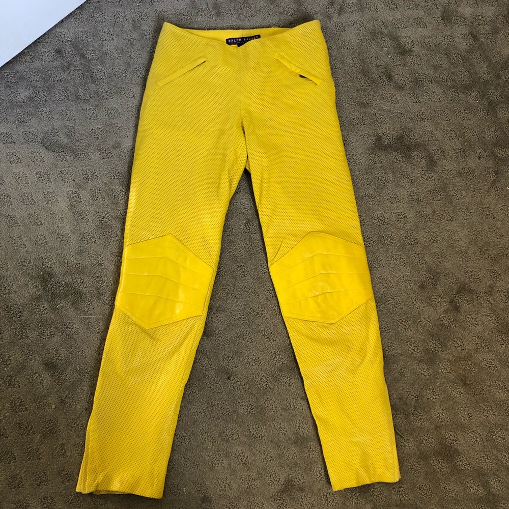 Ralph Lauren Collection Leather Motorcycle pants.